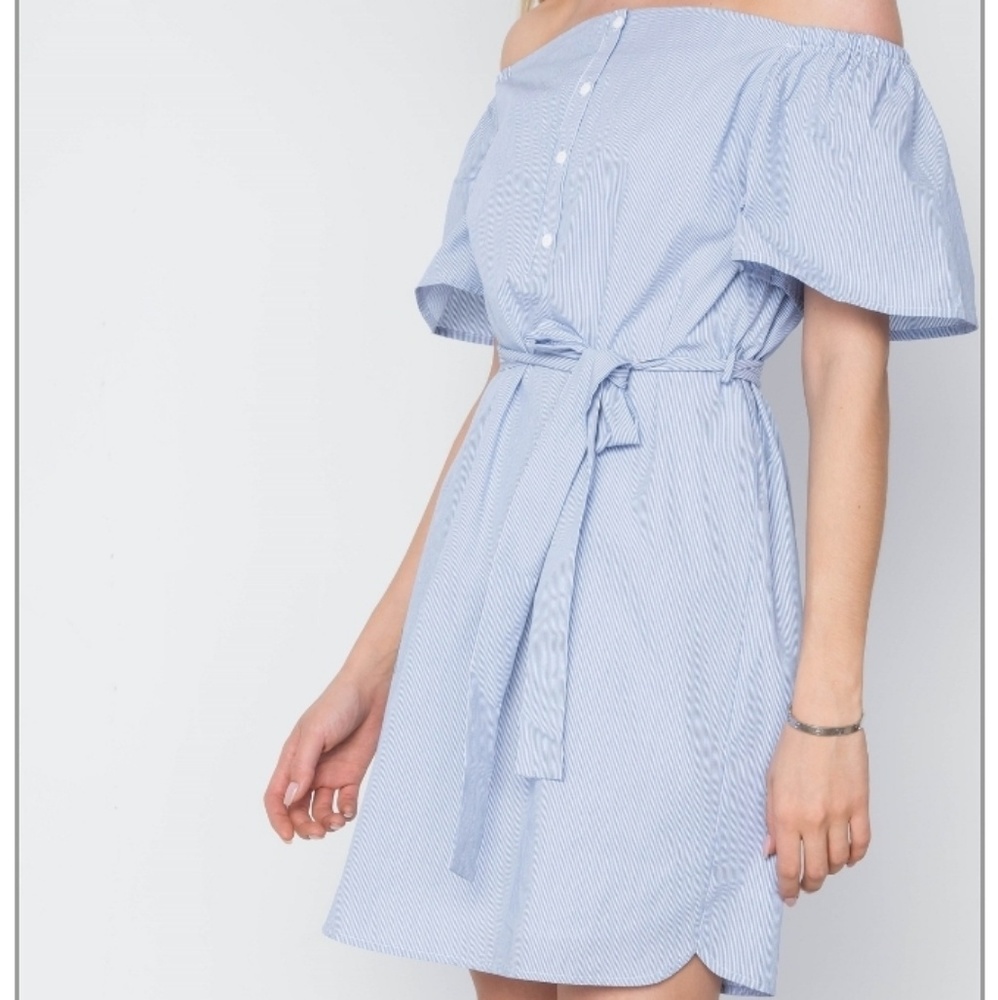 FEW LEFT ❗COLLECTIVE  CONCEPTS Pinstripes Dress - Picture 3 of 6